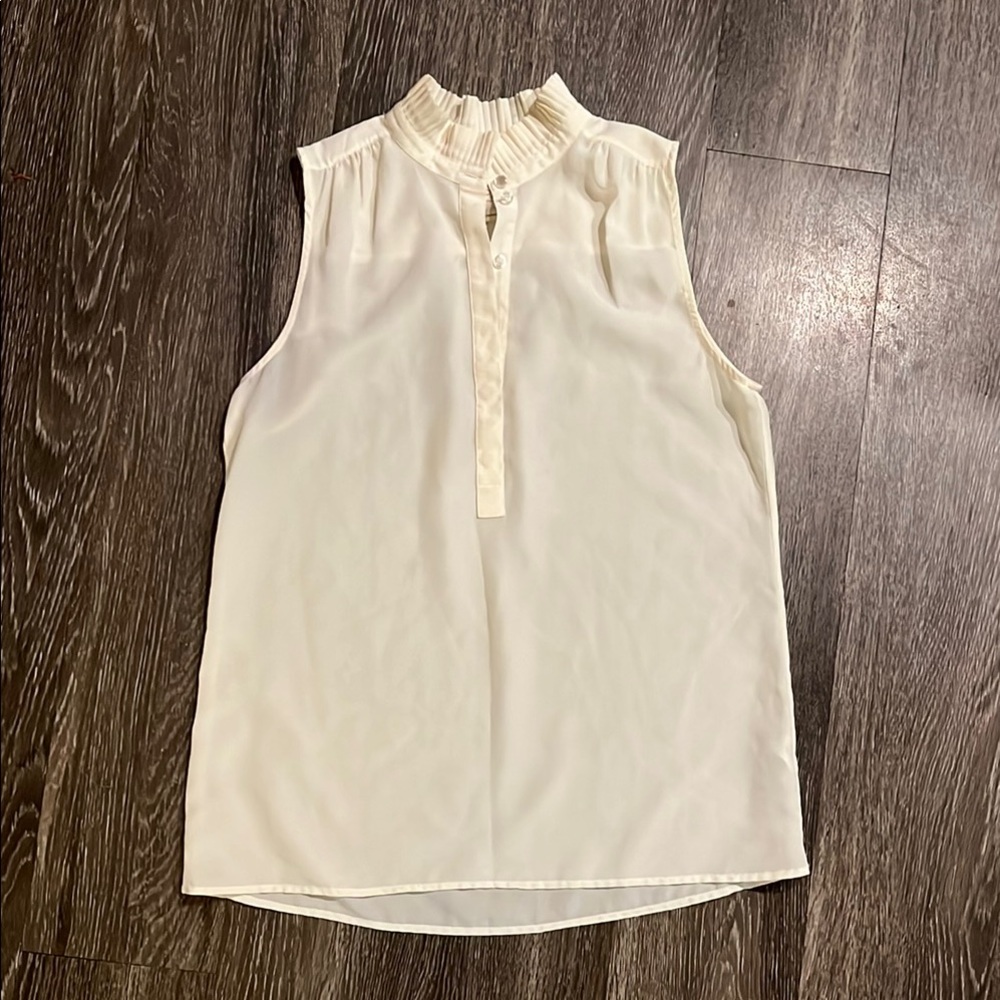 J. Crew Cream Sleeveless Blouse